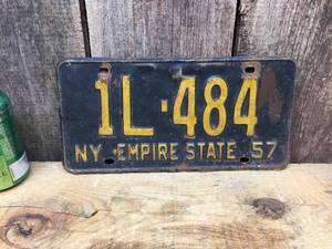 lot 116 image: 1957 NY License Plate
