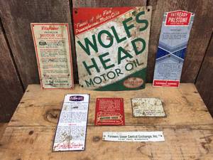 lot 122 image: Vintage Small Custom GasOil Advertisers