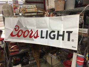 lot 125 image: COORS Light Vinyl Banner