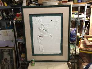 lot 130 image: Barnes - Embossed3D Framed Golfer - SN