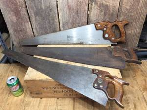lot 162 image: 3 Vintage Hand Saws - Disson - Superior