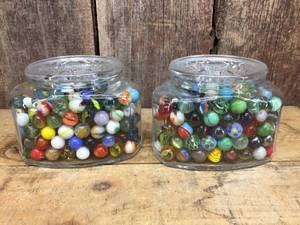lot 180 image: 2 Jars Old Marbles
