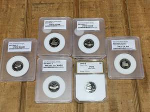 lot 199 image: 6 PR70 Jefferson Nickels