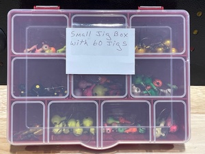 lot 50 image: Fishing Jigs and Box