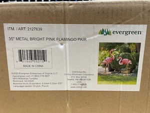 lot 53 image: 35 Metal Pink Flamingo Pair