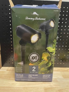 lot 74 image: Tommy Bahama Solar LED Spotlight 2 Pack