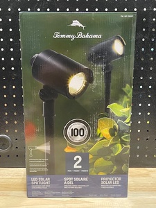 lot 77 image: Tommy Bahama Solar LED Spotlight 2 Pack