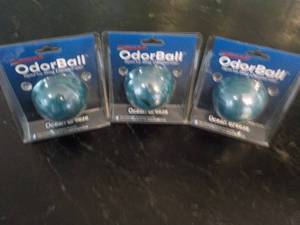 Lot of 3 New Pro Guard Odor Balls Sports Bag Deodorizers Ocean Breeze