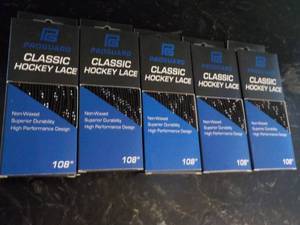 Lot of 5 New Pro Guard Classic Hockey 108 Laces retail $6.95 each