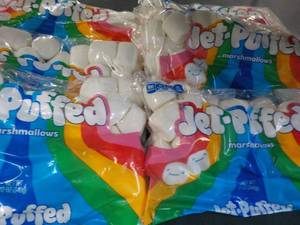6 x 12 oz Bags Jet Puffed Marshmallows past best date but still soft