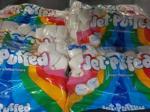 6 x 12 oz Bags Jet Puffed Marshmallows past best date but still soft
