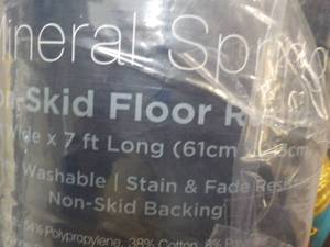 Mineral Spring Non Skid New Floor Runner- 24 x 84 long