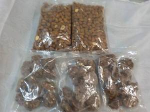 2 x 1 lb. Bag Roasted Almonds and 3 Bags Unsweetened Chocolate Peanuts