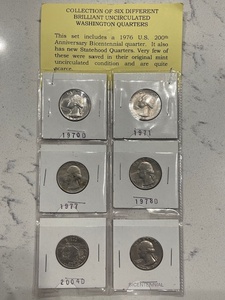 lot 22 image: Brilliant Uncirculated Washington Quarters