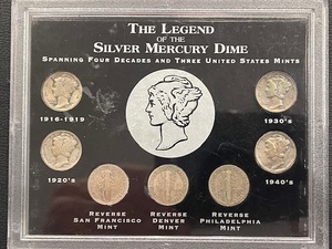 lot 26 image: Mercury Silver Dimes