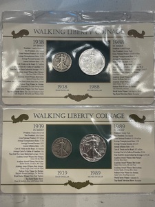 lot 27 image: Silver Eagles and Walking Liberty Half Dollars