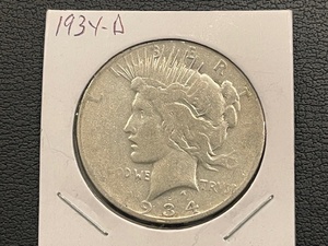 lot 38 image: 1934-D Peace Dollar