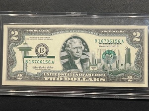 lot 51 image: Washington State $2 Dollar Bill Uncirculated