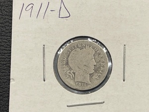 lot 68 image: 1911-D Barber Dime