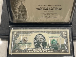 lot 87 image: South Dakota $2 Dollar Bill Uncirculated