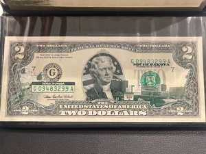 lot 92 image: South Dakota $2 Dollar Bill Uncirculated