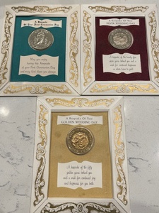 lot 96 image: Framed Special Occasion Tokens