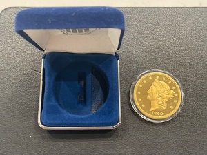 lot 97 image: 1849 Double Eagle $20 Dollar Replica