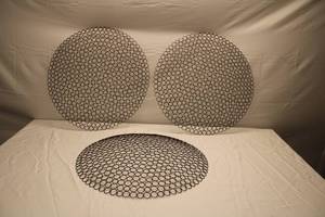 lot 9 image: Set of 3 Circular Metal Wall Hangings