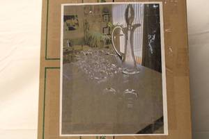 lot 44 image: Set of 18 Clear Stemmed Glasses and Pitcher