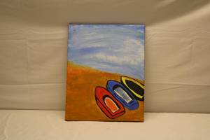 lot 69 image: Boats wrapped painting