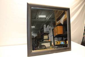 lot 83 image: Square espresso brown framed mirror