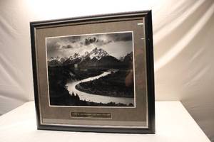 lot 87 image: Mountain scene with religious text