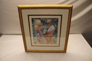 lot 95 image: Deborah Robinson -Watercolor and pencil Friends