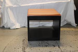 lot 144 image: Espresso and Wood End Table wShelf