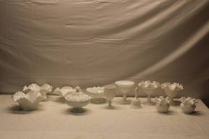 lot 148 image: 11-pc Milk Glass Collection (2 of 3)