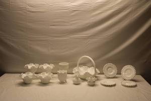 lot 149 image: 13-pc Milk Glass Collection (3 of 3)