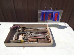 Flat of vintage tools. As shown.
