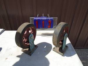 Pair of HD wheels. Approx 10 high. As shown.