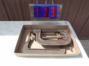 Flat of 3 large USA c-clamps. As shown.