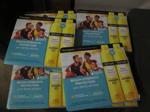 lot 221 image: 6 packages of 2 neutrigena beach defense 60  sunscreen