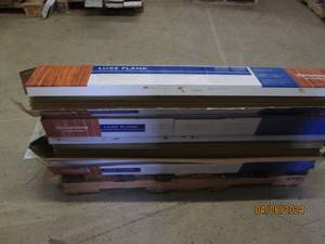 lot 1 image: 4 packages of armstrong flooring A6409-761 LUXE PLANK 14 pcs per carton 48.03x5.86x.31 inches 27.39 sqft per package all open box