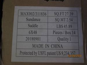 lot 4 image: 2 packages of adura max flooring sundance max002311836 27.39 sqft per package 14 pcs per box 6x48 open box