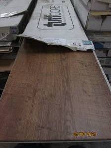 lot 13 image: 2 pacakges of tuff core smokehouse oak 17.35 sqft per package open box