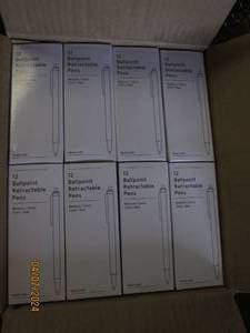 lot 25 image: case of 72 units of 12 simply ballpoint rt med red dz baseline pens