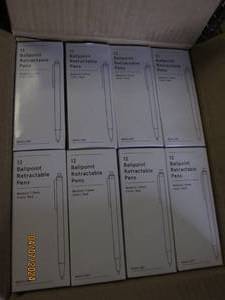 lot 30 image: case of 72 units of 12 simply ballpoint rt med red dz baseline pens