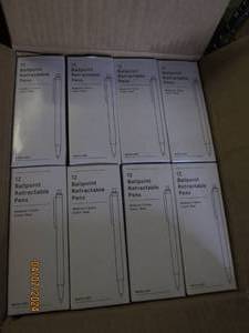 lot 31 image: case of 72 units of 12 simply ballpoint rt med red dz baseline pens