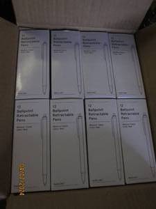 lot 32 image: case of 72 units of 12 simply ballpoint rt med red dz baseline pens