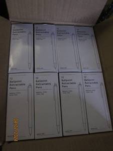 lot 33 image: case of 72 units of 12 simply ballpoint rt med red dz baseline pens