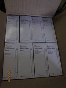 lot 34 image: case of 72 units of 12 simply ballpoint rt med red dz baseline pens