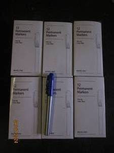 lot 47 image: 6 boxes of 12 blue fine tip permanent markers